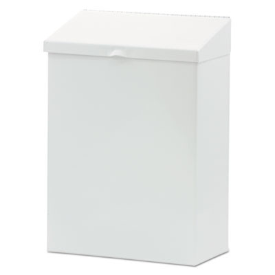 Feminine Hygiene Product Waste Receptacle, Metal, White