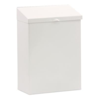 Feminine Hygiene Product Waste Receptacle, Metal, White