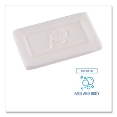 Face And Body Amenity Soap, Flow Wrapped, Floral Scent, # 1/2 Bar, 1,000/Carton
