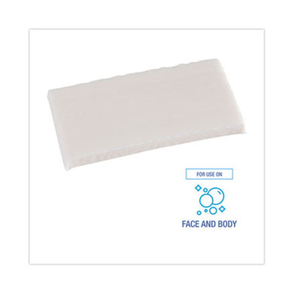 Face And Body Amenity Soap, Flow Wrapped, Floral Scent, # 1 1/2 Bar, 500/Carton