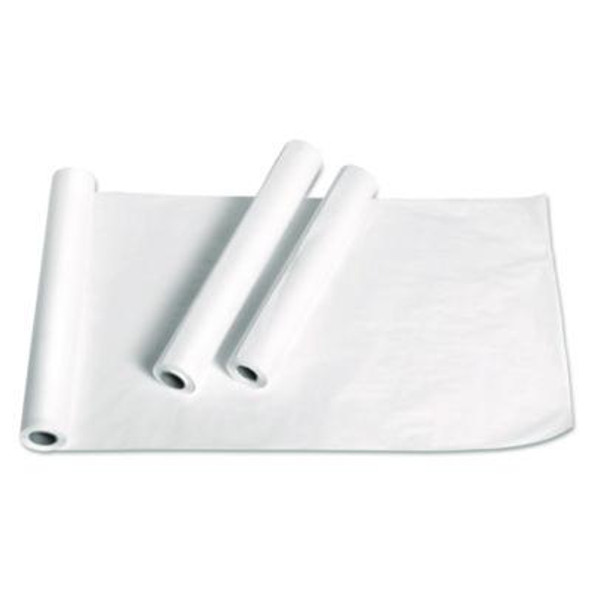 Exam Table Paper, Deluxe Crepe, 18" x 125 Ft, White, 12/Carton