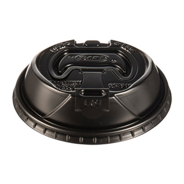 Optima Reclosable Lids For Hot Paper Cups, Fits 10 Oz To 24 Oz Hot Cups, Plastic, Black, 1,000/Carton