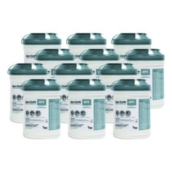 Sani-Cloth Af3 Germicidal Disposable Wipes, 6 x 6.75, White, 160 Wipes/Canister, 12 Canisters/Carton