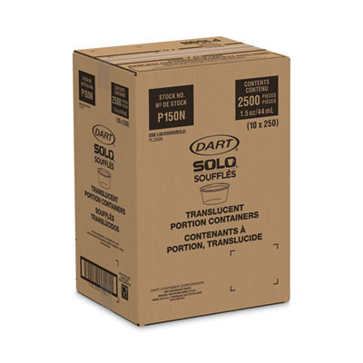 Polystyrene Portion Cups, 1.5 Oz, Plastic, Translucent, 2,500/Carton