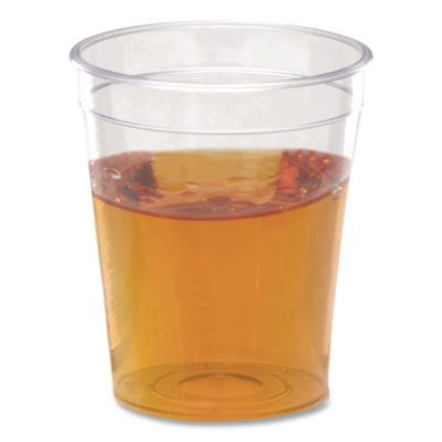 Comet Plastic Portion/Shot Glass, 2 Oz, Clear, 50/Pack, 50 Packs/Carton
