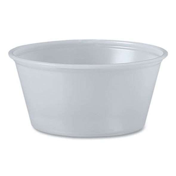 Polystyrene Portion Cups, 3.25 Oz, Plastic, Translucent, 250/Bag, 10 Bags/Carton