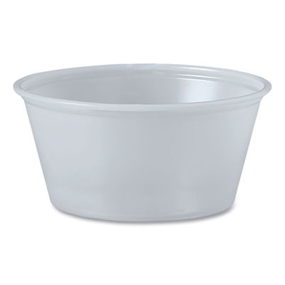 Polystyrene Portion Cups, 3.25 Oz, Plastic, Translucent, 250/Bag, 10 Bags/Carton