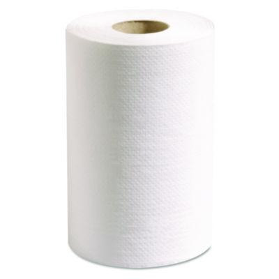 100% Recycled Hardwound Roll Paper Towels, 1-Ply, 7.88" x 350 Ft, White, 12 Rolls/Carton