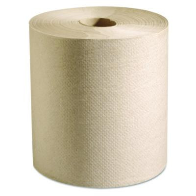 100% Recycled Hardwound Roll Paper Towels, 1-Ply, 7.88" x 800 Ft, Natural, 6 Rolls/Carton