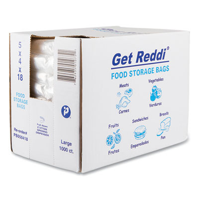 Food Bags For Large Bread Loaves, 5" x 4.5" x 18", Clear, 1,000/Carton