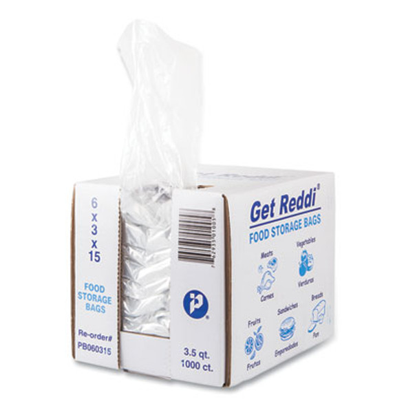 Food Bags, 112 Oz., 6" x 3" x 15", Clear, 1,000/Carton
