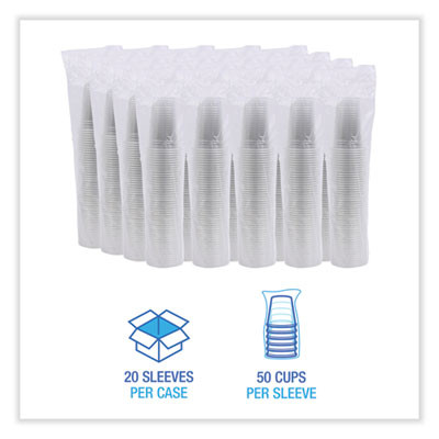 Clear Plastic Pet Cups, 20 Oz, 50/Sleeve, 20 Sleeves/Carton