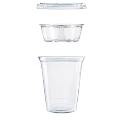 Clear Pet Grab n Go Kit Combo With Insert, 12 Oz, Plastic, Clear, 500/Carton