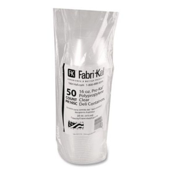 Microwavable Deli Containers, 16 Oz, 4.6" Diameter x 3" h, Clear, Plastic, 500/Carton