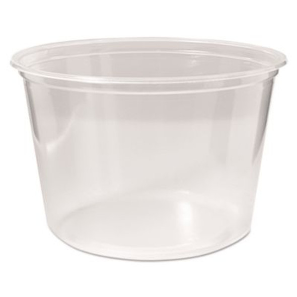 Microwavable Deli Containers, 16 Oz, 4.6" Diameter x 3" h, Clear, Plastic, 500/Carton