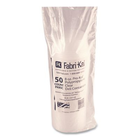 Microwavable Deli Containers, 8 Oz, 4.6" Diameter x 1.8" h, Clear, Plastic, 500/Carton