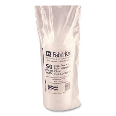 Microwavable Deli Containers, 8 Oz, 4.6" Diameter x 1.8" h, Clear, Plastic, 500/Carton