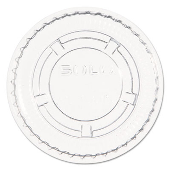 Portion/Souffle Cup Lids, Fits 0.5 Oz To 1 Oz Portion Cups, Plastic, Clear, 125/Pack, 20 Packs/Carton
