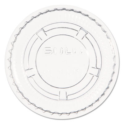 Portion/Souffle Cup Lids, Fits 0.5 Oz To 1 Oz Portion Cups, Plastic, Clear, 125/Pack, 20 Packs/Carton