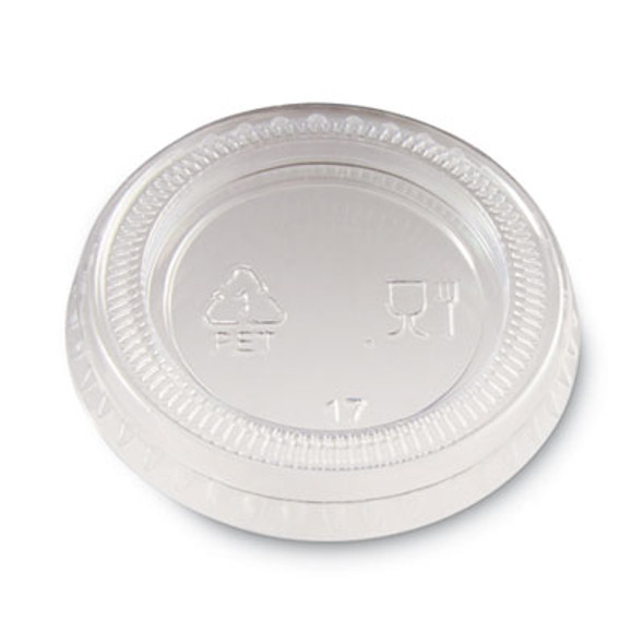 Plastic Portion Cup Lid, Fits 1 Oz Portion Cups, Clear, 4,800/Carton