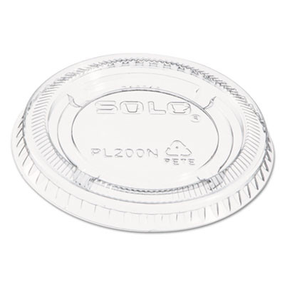 Portion/Souffle Cup Lids, Fits 1.5 Oz To 2.5 Oz Portion Cups, Plastic, Clear, 2,500/Carton