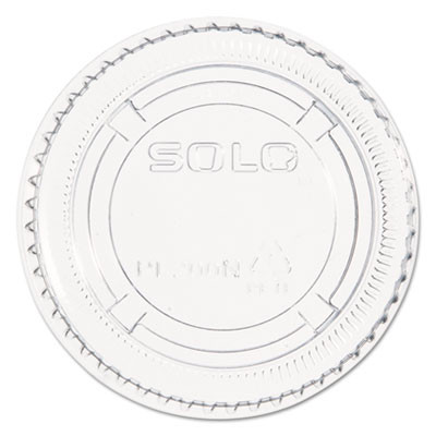 Portion/Souffle Cup Lids, Fits 1.5 Oz To 2.5 Oz Portion Cups, Plastic, Clear, 2,500/Carton