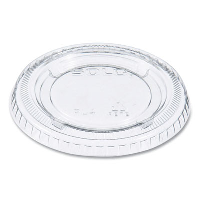 Portion/Souffle Cup Lids, Fits 3.25 Oz To 9 Oz Portion Cups, Plastic, Clear, 125/Pack, 20 Packs/Carton