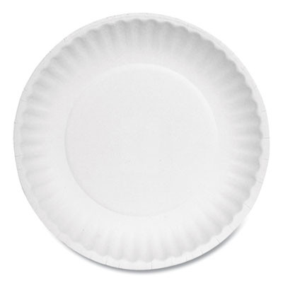 Paper Plates, 6" Dia, White, 1,000/Carton