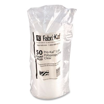 Polypro Microwavable Deli Container Lids, Clear, Plastic, 500/Carton