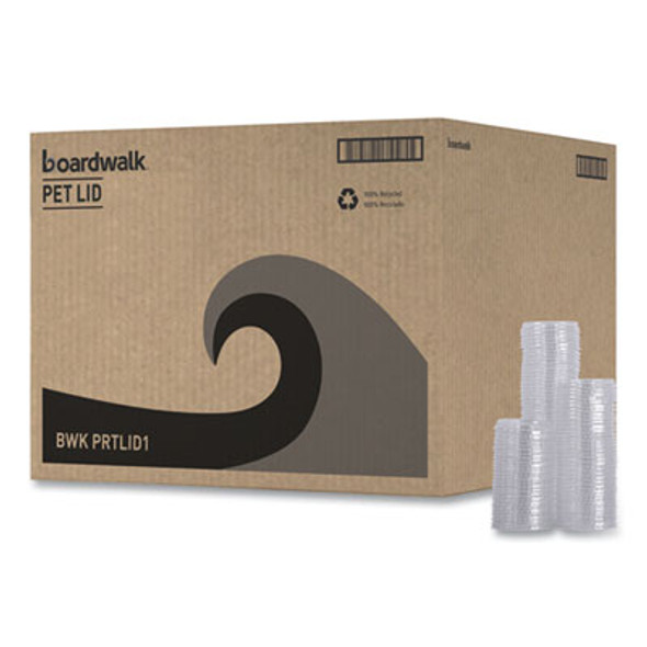 Souffle/Portion Cup Lids, Fits 1 Oz Portion Cups, Plastic, Clear, 2,500/Carton