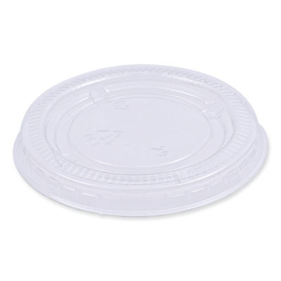 Souffle/Portion Cup Lids, Fits 1.5 Oz And 2 Oz Portion Cups, Plastic, Clear, 2,500/Carton