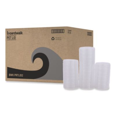 Souffle/Portion Cup Lids, Fits 1.5 Oz And 2 Oz Portion Cups, Plastic, Clear, 2,500/Carton