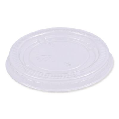 Souffle/Portion Cup Lids, Fits 1.5 Oz And 2 Oz Portion Cups, Plastic, Clear, 2,500/Carton