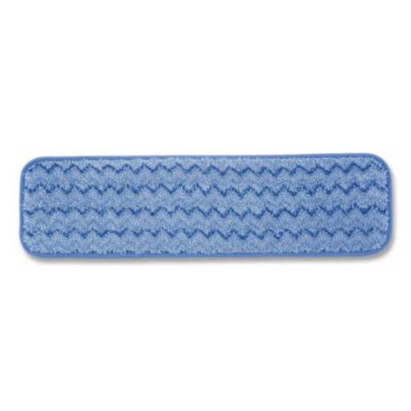 Microfiber Wet Room Pad, Split Nylon/Polyester Blend, 18", Blue, 12/Carton