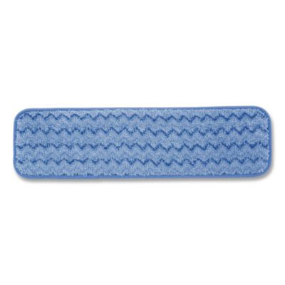 Microfiber Wet Room Pad, Split Nylon/Polyester Blend, 18", Blue, 12/Carton