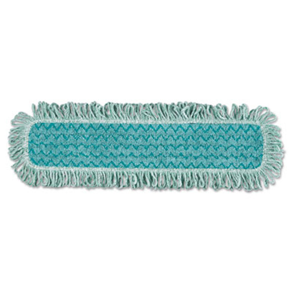 Hygen Microfiber Fringed Dust Mop Pad, 24w X 9d, Green