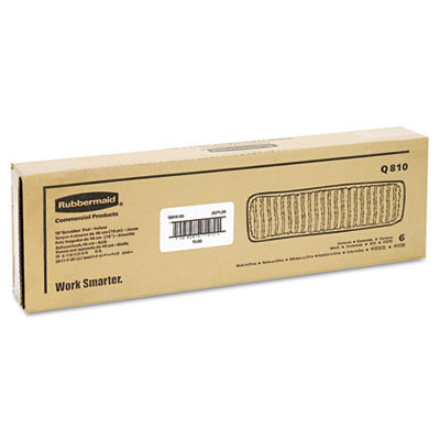 Microfiber Scrubber Pad, Vertical Polyprolene Stripes, 18", Yellow, 6/Carton