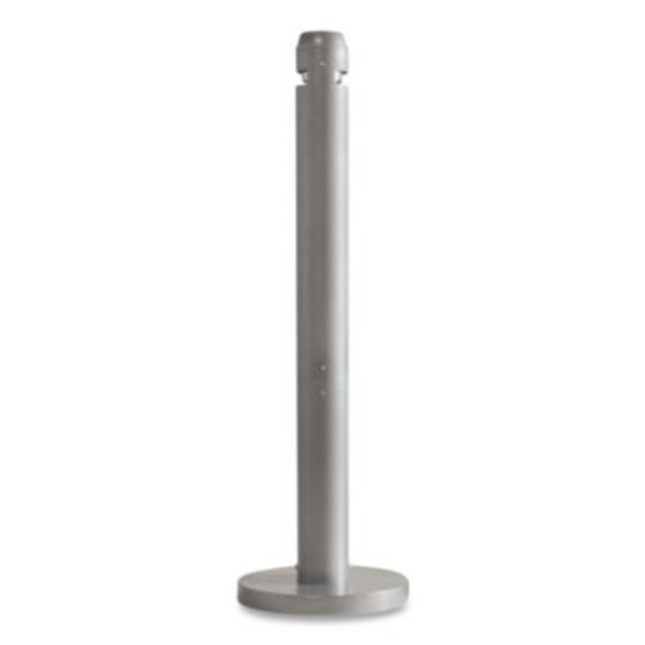Smoker's Pole, Round, Steel, 0.9 Gal, 4 Dia x 41h, Silver