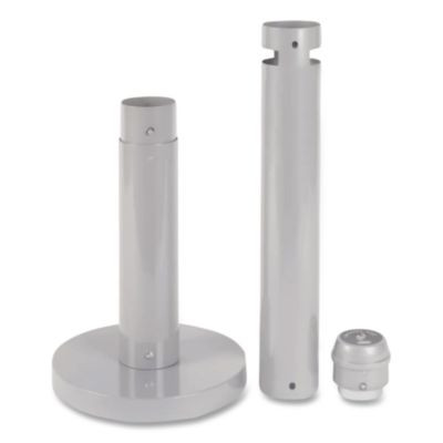 Smoker's Pole, Round, Steel, 0.9 Gal, 4 Dia x 41h, Silver
