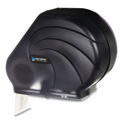 Oceans Reserva Jumbo Tissue Dispenser With Stub Roll, 16.75 x 5.5 x 12.25, Black Pearl