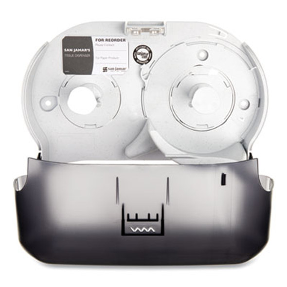 Versatwin Standard Bath Tissue Dispenser, Classic, 8 x 5.75 x 12.75, Transparent Black Pearl