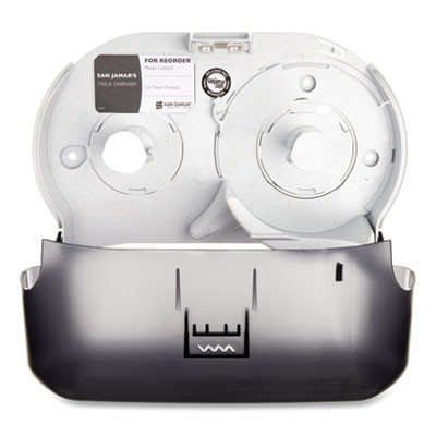 Versatwin Standard Bath Tissue Dispenser, Classic, 8 x 5.75 x 12.75, Transparent Black Pearl