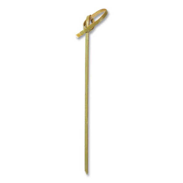 Knotted Bamboo Pick, Paper, 4", Natural, 100/Pack, 10 Packs/Carton