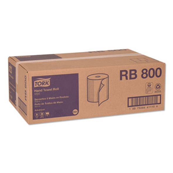 Advanced Hardwound Roll Towel, 1-Ply, 7.88" x 800 Ft, White, 6 Rolls/Carton