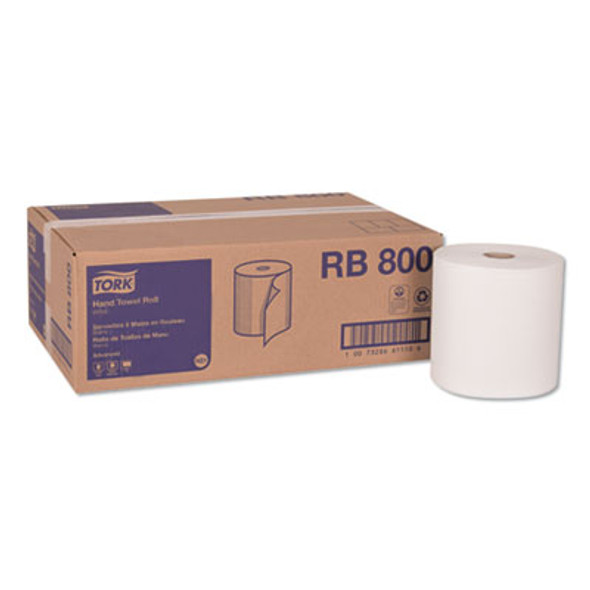 Advanced Hardwound Roll Towel, 1-Ply, 7.88" x 800 Ft, White, 6 Rolls/Carton
