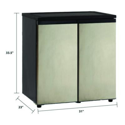 5.5 Cu.Ft. Side By Side Refrigerator/Freezer, Black/Platinum