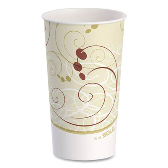 Double Sided Poly (Dsp) Paper Cold Cups, 16 Oz, Beige/White/Red, 50/Sleeve, 20 Sleeves/Carton