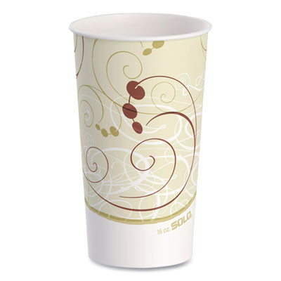 Double Sided Poly (Dsp) Paper Cold Cups, 16 Oz, Beige/White/Red, 50/Sleeve, 20 Sleeves/Carton