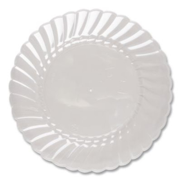 Classicware Plastic Plates, 9" Dia, Clear, 12/Pack