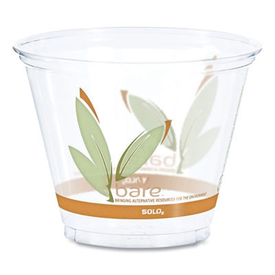 Bare Eco-Forward Rpet Cold Cups, Proplanet Seal, 9 Oz, Plastic, Leaf Design, 1,000/Carton